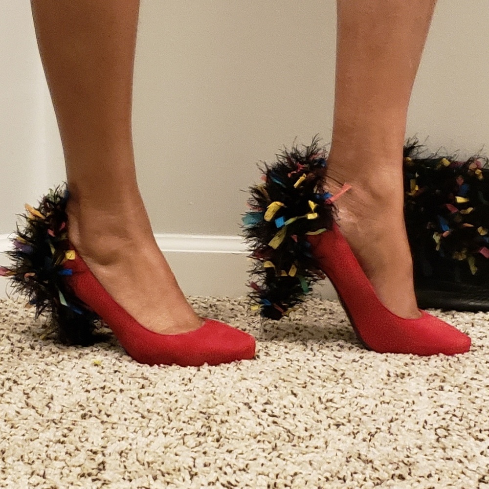 Customized Red Pumps
